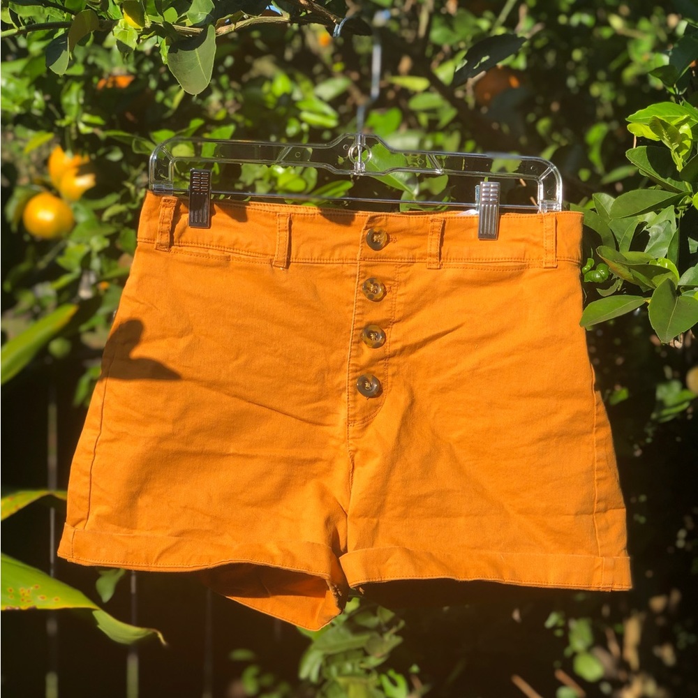 Camel Colored High Waist Shorts